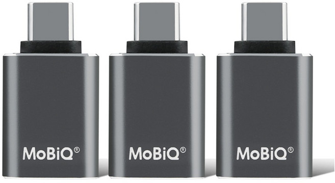 모비큐 C 타입 USB 3.2 to A타입 변환 OTG 10Gbps 고속 미니 젠더 스페이스 그레이 3P, 1세트