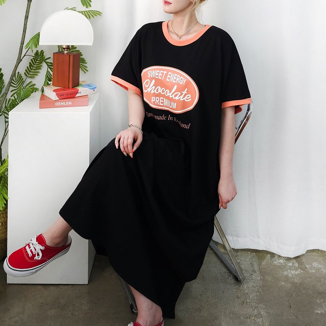 [제니블리] 초콜렛 링거 나시 원피스 6XL 3COLOR // 55~99까지 여름 빅사이즈 오버사이즈 롱원피스 홈웨어