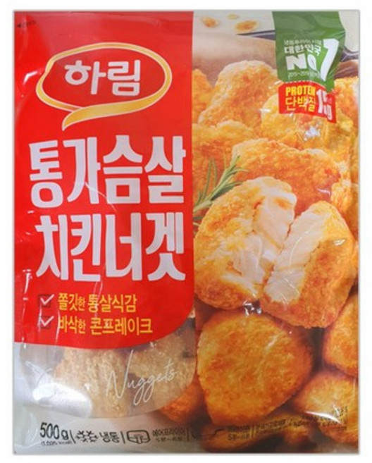 하림 통가슴살 치킨너겟, 500g, 1개