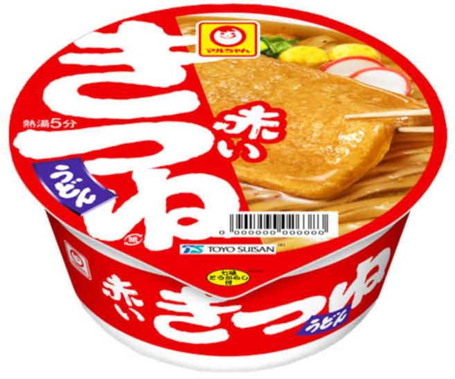 마루짱 키츠네 우동 유부우동 컵라면 94g, 12개