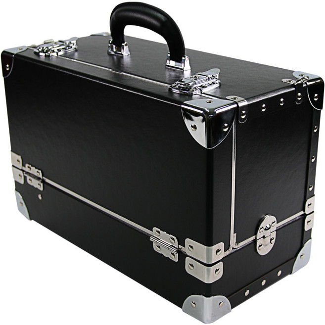 코디피아 블랙 3단 메이크업박스 중형, 1개