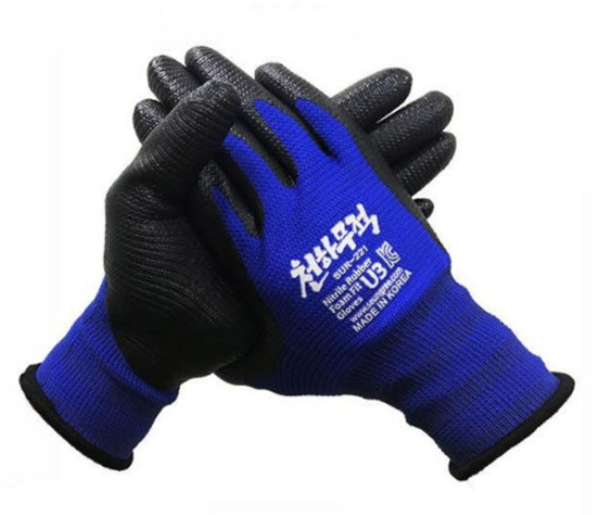 천하무적 승리 U3 니트릴 폼 장갑, U3 니트릴폼 장갑 블루 S, 10개