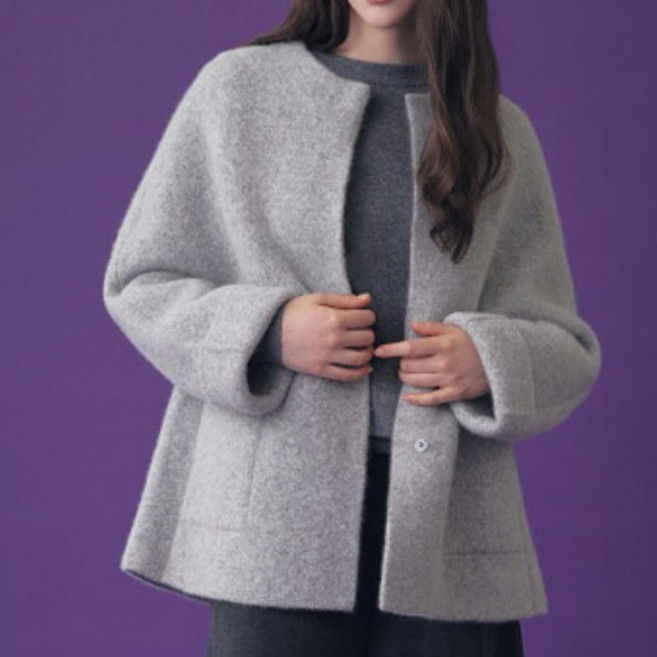 [릴리오] by 오일릴리 (25FW) 폭스 울 블렌디드 하프코트