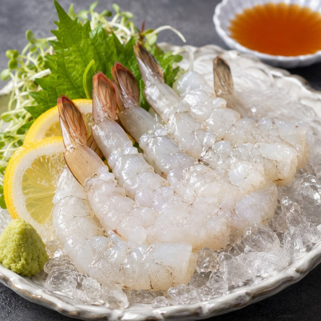 자연애수산 국산 생물 흰다리 횟감새우 생새우 회, 1개, 500g
