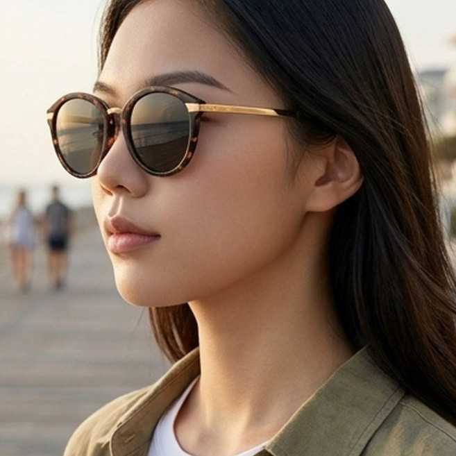 래쉬 THRILL 800 캣아이 라운드 콤비 보잉 패션 선글라스