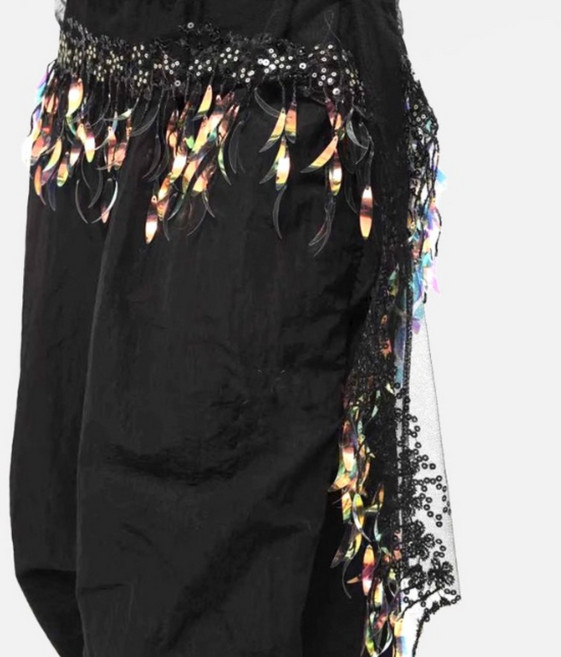 지랭 힙스카프 여성 벨트 밸리 댄스복 라인 챠챠 줌바 휘트니스 방송