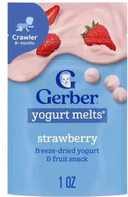 거버 Gerber 3단계 요거트멜츠 yogurt melts 아기 간식, 3개, 28g - 쿠팡