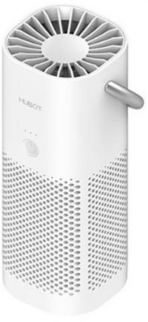 [휴봇] 휴대용 공기청정기 14등급 헤파필터 360도 초경량 무선공기청정기 (브라운/블랙/화이트) 택1, 화이트