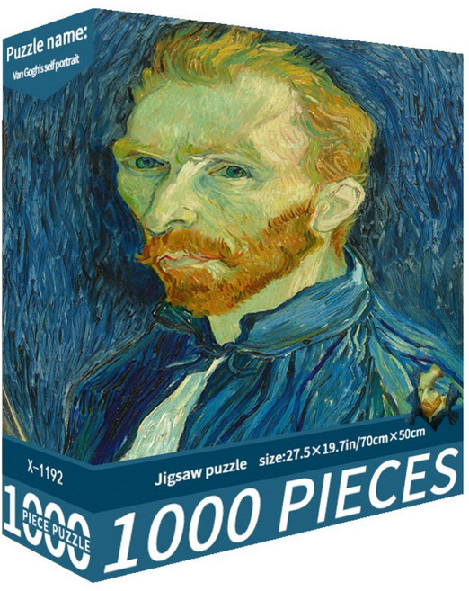 직소 퍼즐 성인 인테리어 명화 그림, 1개, 반 고흐 자상화, 1000피스