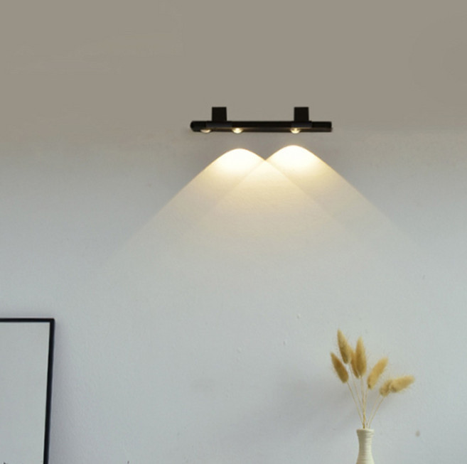 모어피크 충전식 무선 LED 3색변환 밝기조절 인테리어 무드센서등, 1개, 블랙