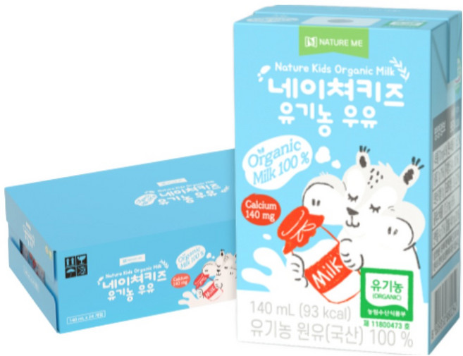 네이쳐키즈 유기농 우유, 24개, 140ml