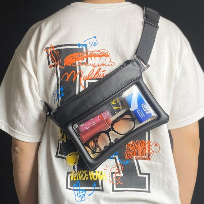 리브아워 물놀이 멀티 방수 크로스백, N15. 방수팩, 블랙, 1개