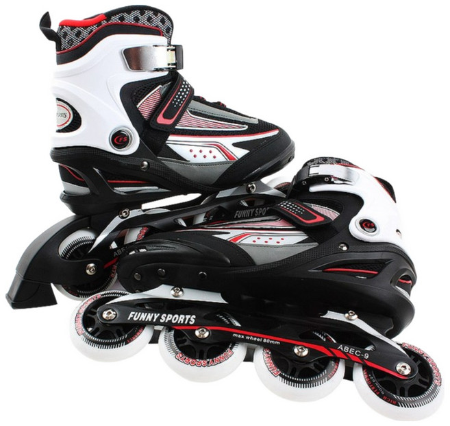 고급형 청소년 성인용 인라인스케이트 남여공용 240~290mm 퍼니스포츠 매니아인라인, 매니아레드, 1개