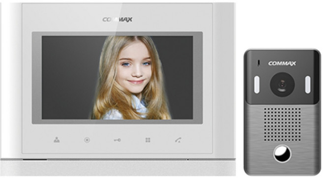 코맥스 7인치 아날로그 비디오폰 CAV-77M 화이트/DRC-4Y 초인종포함 아파트 빌라 교체 설치, CAV-77M/DRC-4Y