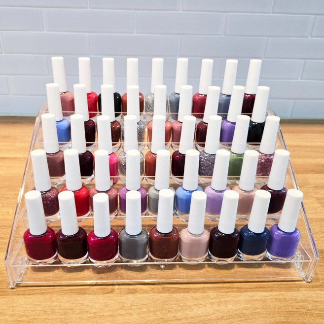 맑음충전소 업그레이드버전 원터치 조립형 매니큐어 진열대 젤네일 보관함 5단, 1개