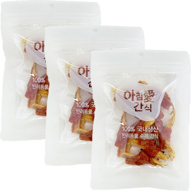 아침애 강아지 수제간식 3개세트 특가전, 3개, 북어와 닭가슴살