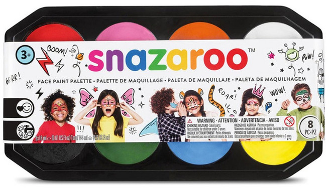 영국 스나자루 페이스 페인팅 물감 (옵션선택필수), Classic(일반색) 8색 팔레트, 1개, 01. 8색 팔레트