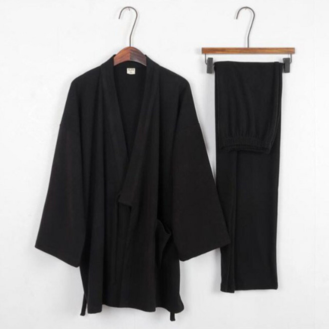 남성 벨벳기모 유카타 잠옷세트 남자 기모파자마세트