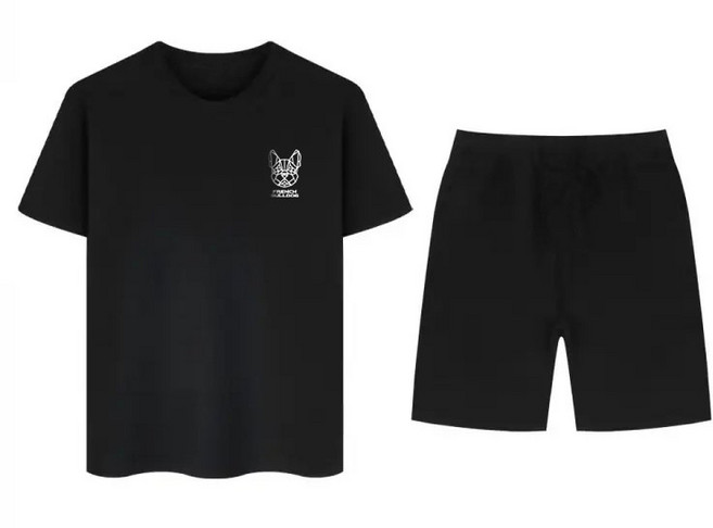 [셋트상품] NEW 여름 신상_그라데이션 불독 캐주얼 반팔+반바지 상하셋트_남녀공용 트레이닝복