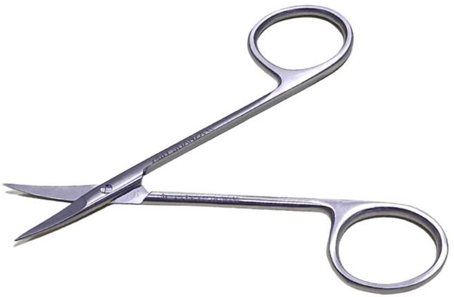 아이리스시저 안과 가위 고급형 11.5cm 곡선형 의료용 곡가위, 1개, 의료용 안과가위 곡선형