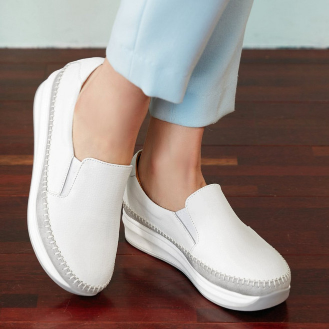 플로쥬 리즈 소가죽 한국 자체제작 슬립온 사계절