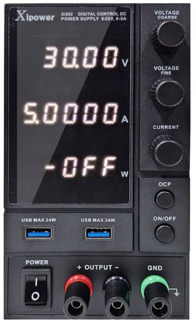 Xipower Xi202 DC전원공급기 DC 파워 서플라이 30V 5A 실험실 가변 정밀 파워, 1개