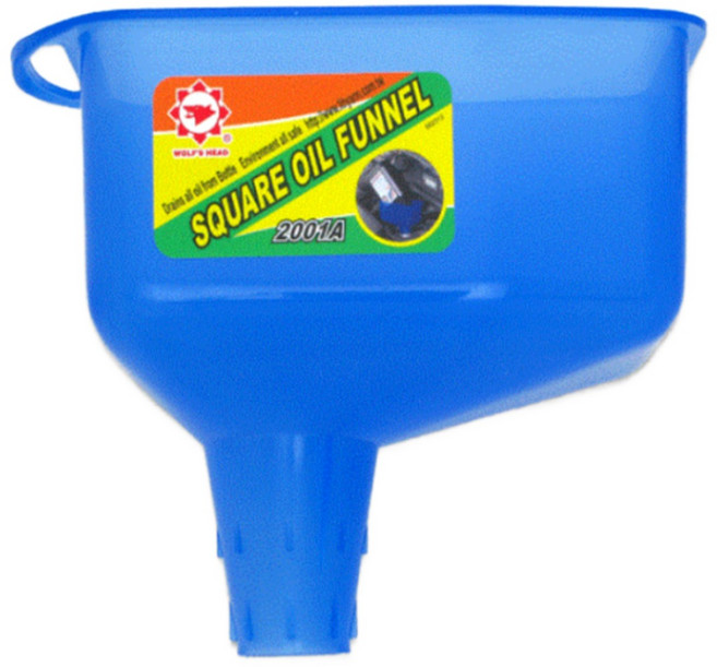 대만산 사각깔대기 엔진 오일 깔대기 오일교환 깔때기, 사각오일깔대기(대만 파랑색), 1개