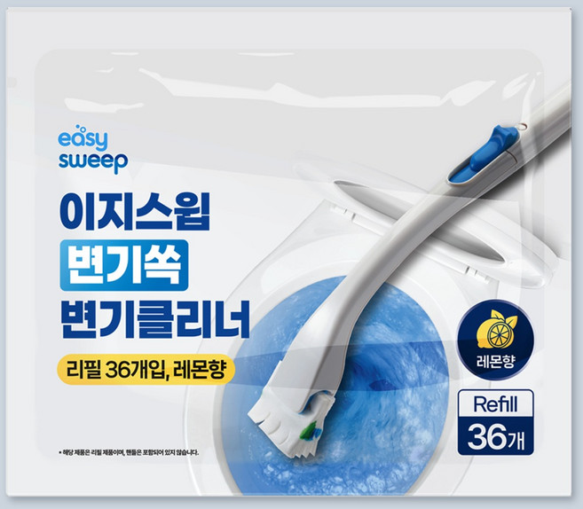 이지스윕 변기쏙 변기클리너 리필 36개입 레몬향, 1세트, 화이트