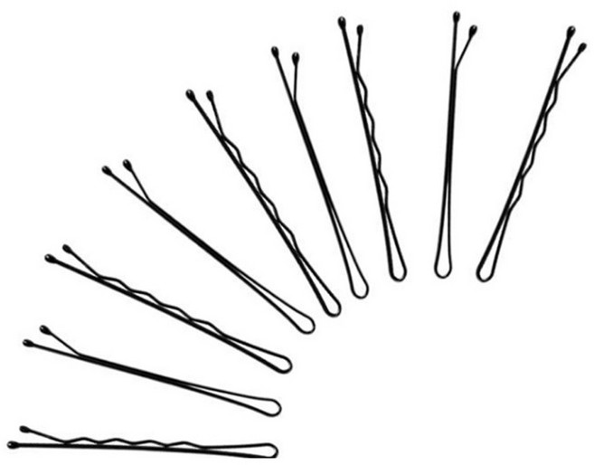 나엘 일자핀 번머리 헤어실핀 2종 200개