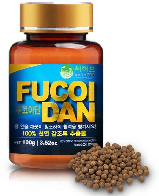 씨허브 후코이단 125g 국내산 미역귀 다시마환, 1개