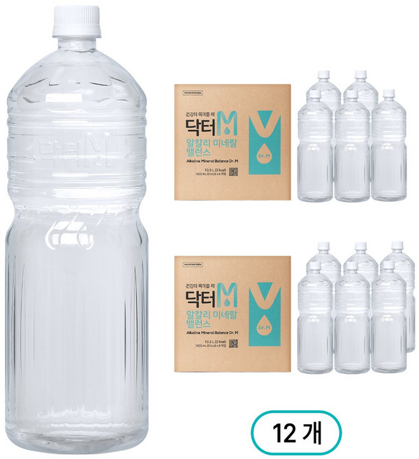 닥터M 약 알칼리수 미네랄워터 경도210 밸런스 음료, 12개, 1.8L