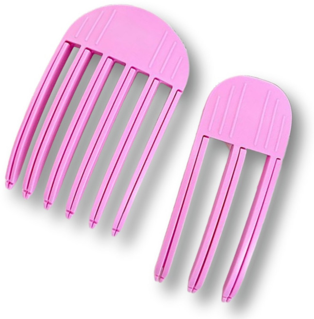 메모샵 정수리 뿌리 볼륨집게 볼륨핀 대형+소형, 1개, 체리핑크