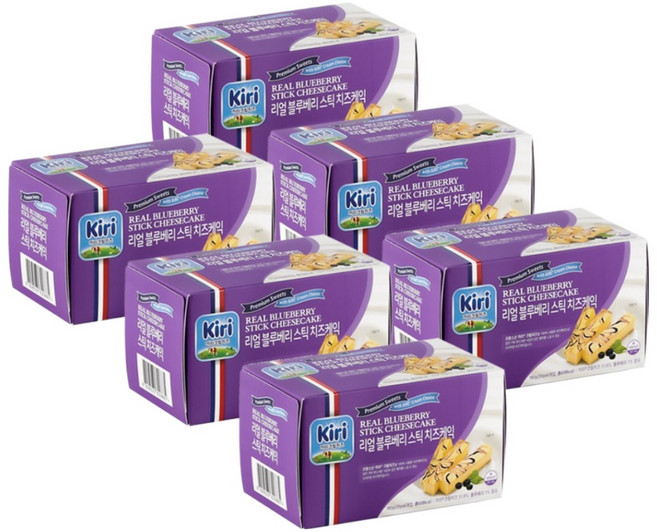 끼리 리얼스틱 치즈케익 블루베리 30g 6입 6BOX, 6박스, 180g