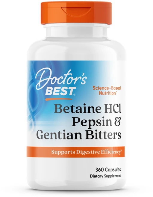 닥터스베스트 베타인 HCI 펩신 앤 젠티안 비터 캡슐, 1개, 360정 - 쿠팡