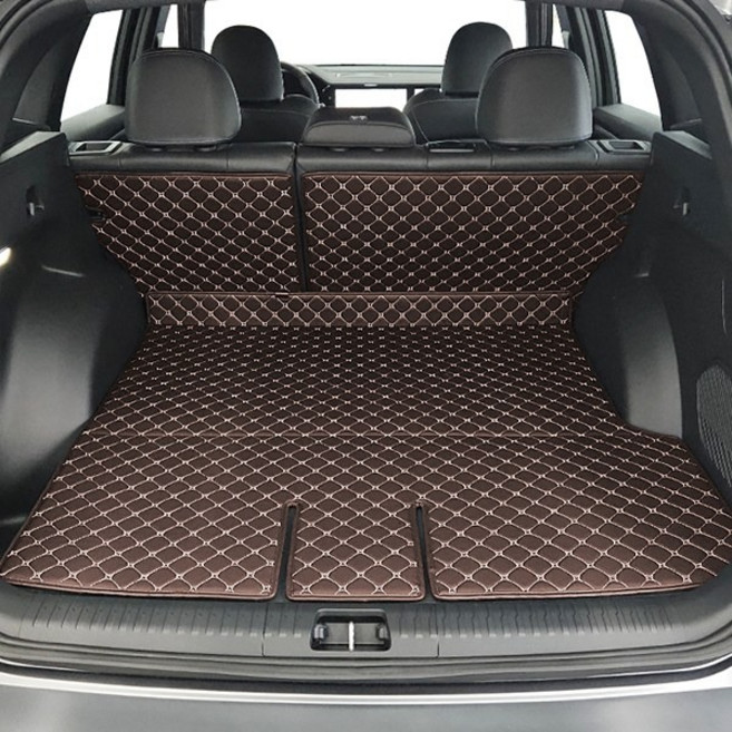 필랑트 퀄팅 트렁크매트 가죽 차박 바닥 일체형 하이브리드, 브라운, 2열등받이+트렁크바닥(분리형), 브라운, 르노필랑트