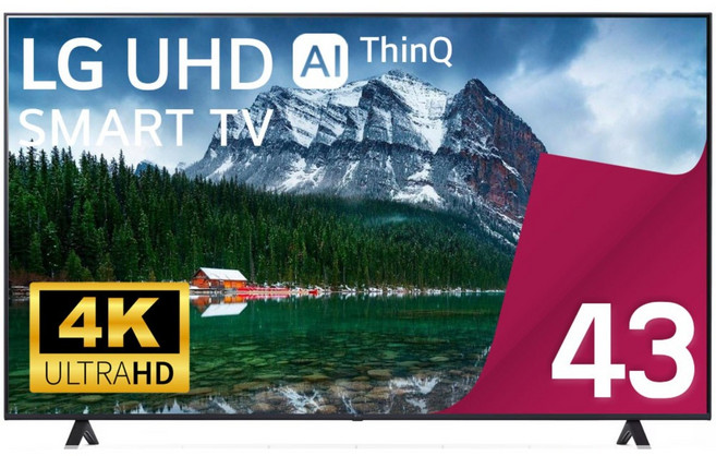 LG전자 TV 43UQ7590 울트라 HD 4K 109cm(43인치) LED 스마트 티비 유튜브 넷플릭스 디즈니 미러링, 방문설치, 벽걸이형