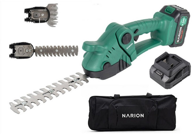 나리온 무선 전정기 NJY-19 충전 헤지 트리머 잔디깍는기계 풀세트, 1세트