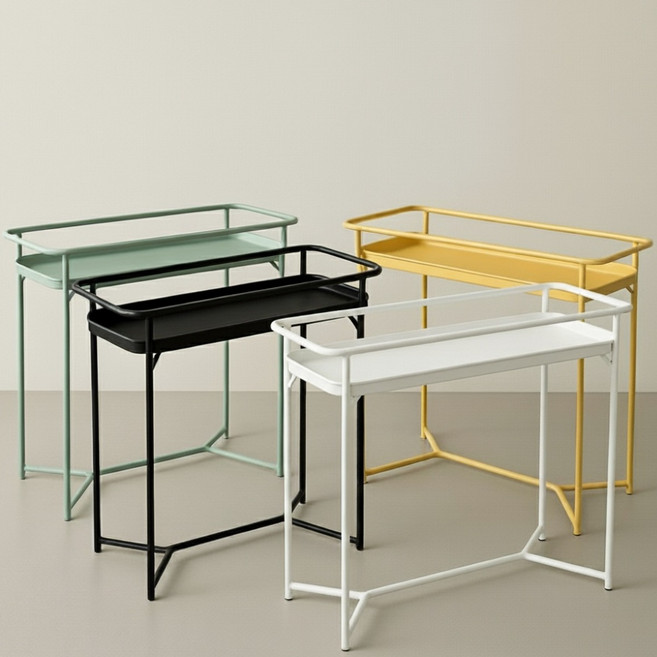 문고리닷컴 인더프레임 1단 스틸 하이 플랜트박스 수납선반 화분받침대 스틸받침대, 민트그린