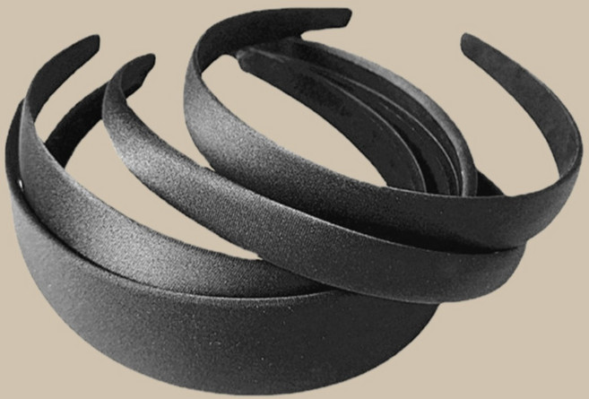 [10개] 아트위브 DIY 머리띠 만들기 재료 - 검정천 무지 기본 헤어밴드 몸체