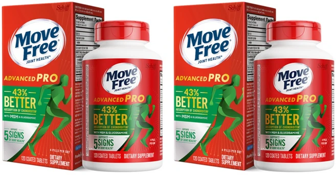 무브프리 어드밴스드 프로 코팅된 타블렛, 2개, 120정 - 쿠팡