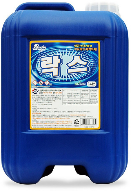 대주 락스 14L 업소용 대용량 욕실청소용 살균소독제, 1400L, 1개