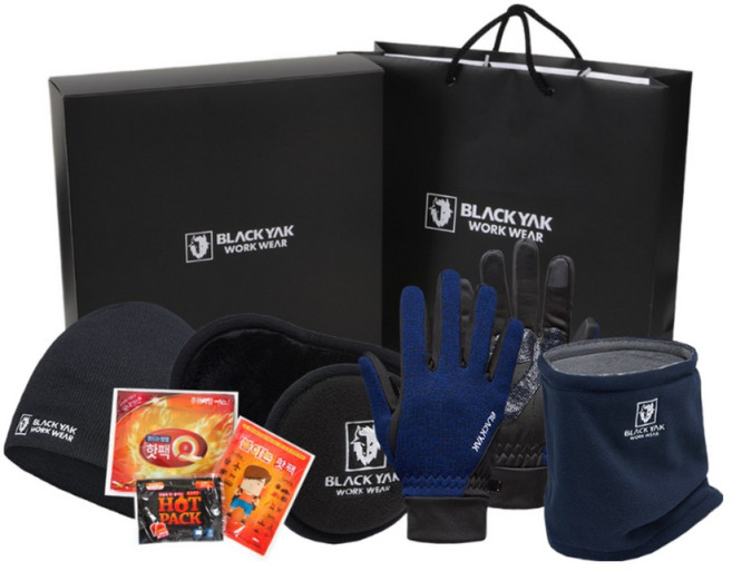 블랙야크 겨울 방한용품 비니 귀마개 보온장갑 넥워머 선물세트