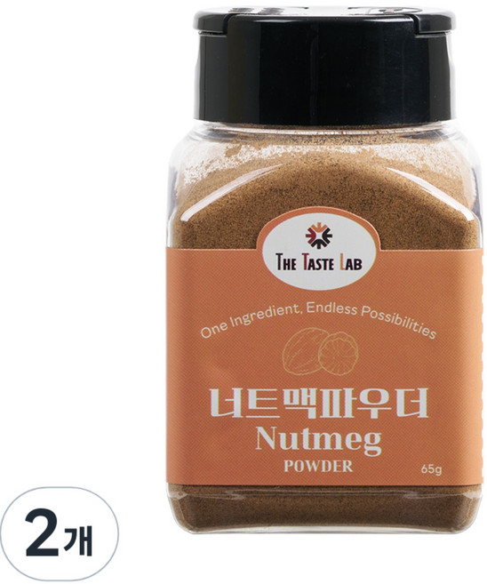 더테이스트랩 너트맥 파우더 넛맥 분말 천연향신료, 2개, 65g