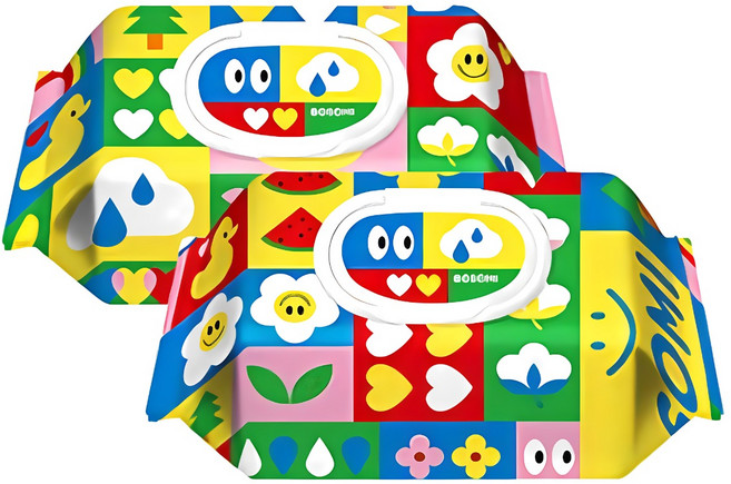 보솜이 베이비케어 안심 유아물티슈 캡형, 55g, 70매, 10개