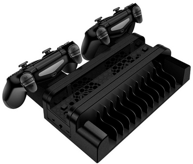 P4 series PS4 멀티 쿨링 듀얼쇼크 충전스탠드 플스4 프로 슬림 겸용거치대, 1개, VGP4-816 쿨링 충전 스탠드