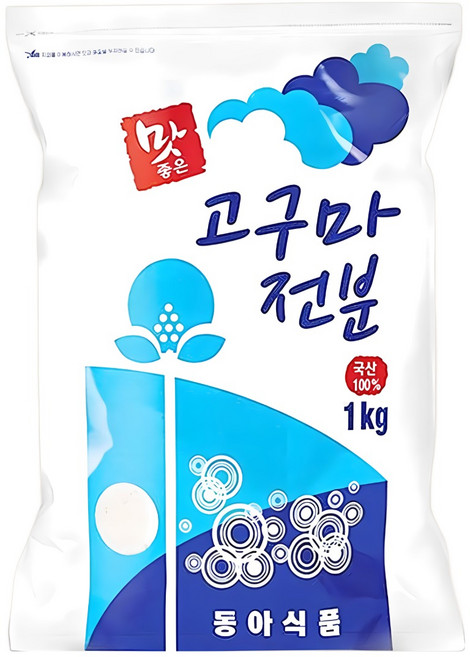 동아식품 국내산 고구마전분 - 칼국수 빵 떡 옹심이 수제비, 1kg, 5개