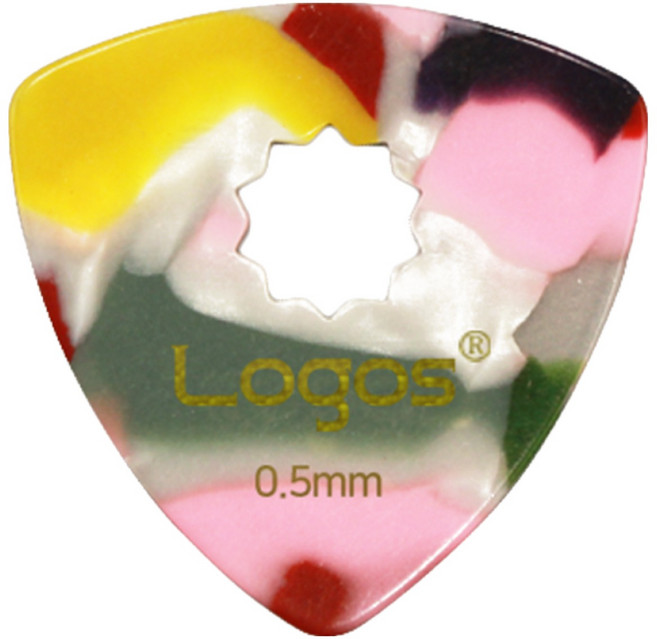 로고스 국산 기타피크 미끄럼방지 홀피크 0.5mm, 1개