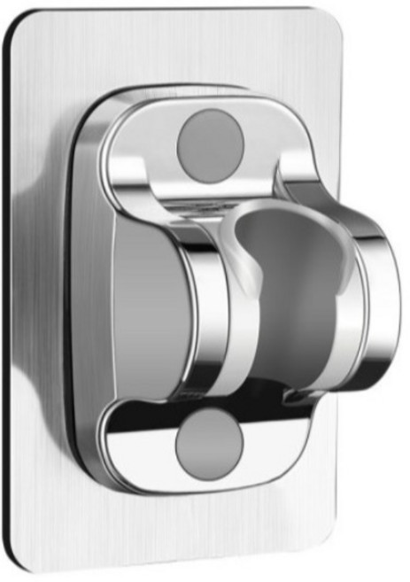 쥬커머스 무타공 강력접착 샤워기 거치대, 실버