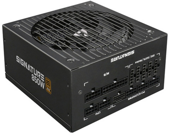AONE 시그니처 850W 80PLUS 브론즈 풀모듈러 베이직 블랙 ATX 3.1 PC파워, 1개, 기본