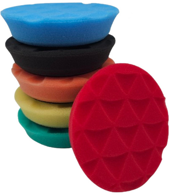 다이아몬드 스펀지 4인치 차량 광택 폼 패드 자동차 스폰지 100mm, #50(옐로우), 1개